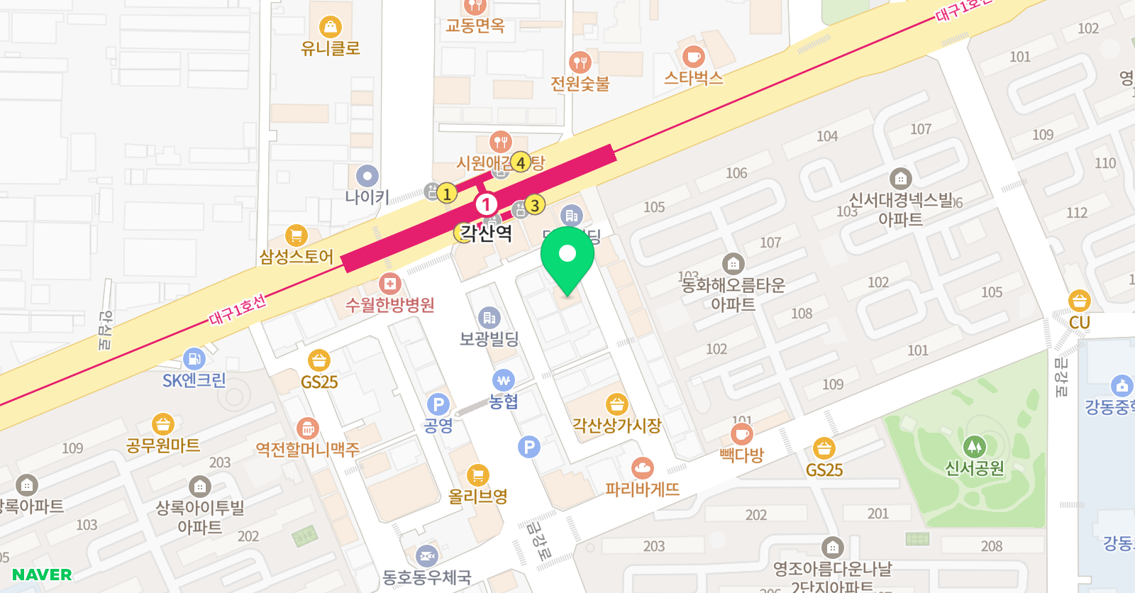 바른입시 학원 위치
