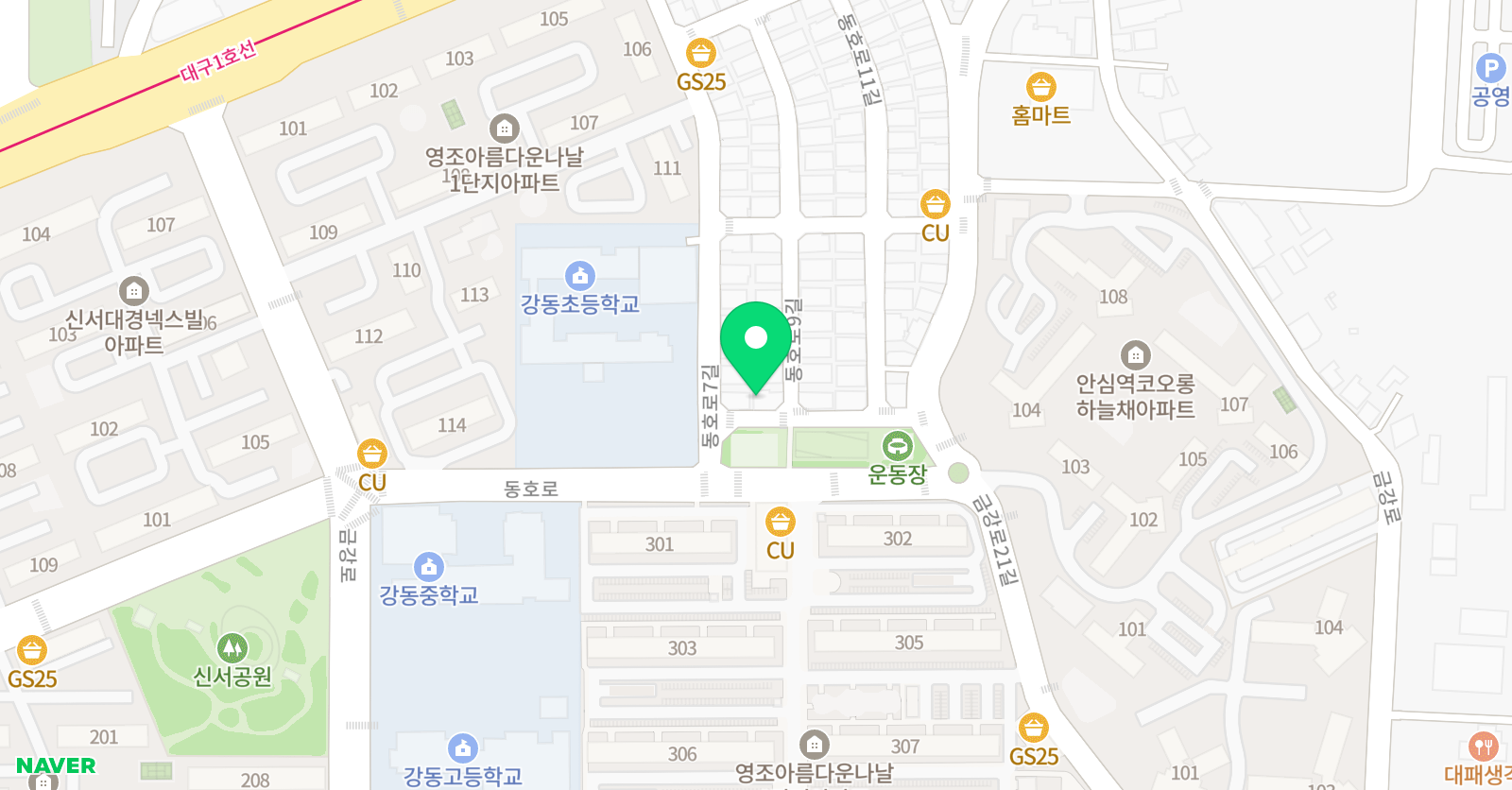 튼튼영어마스터클럽 동호점 위치