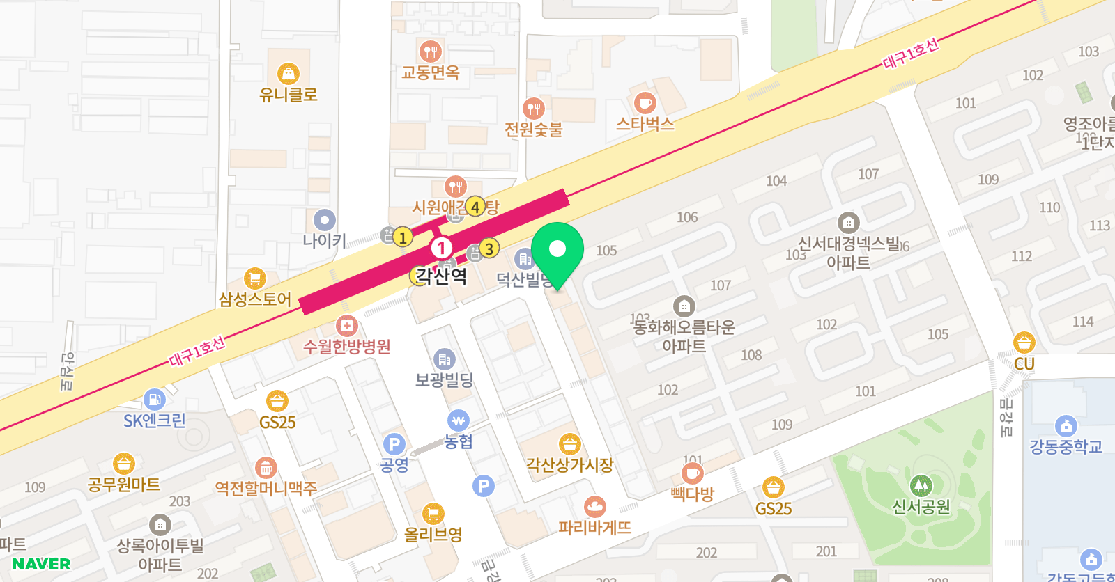 리드인 오쌤 수학학원 위치