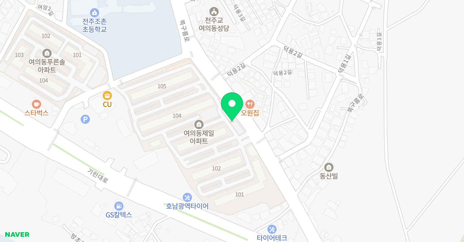 웅진씽크빅 씽크빅학원 덕진센터 위치
