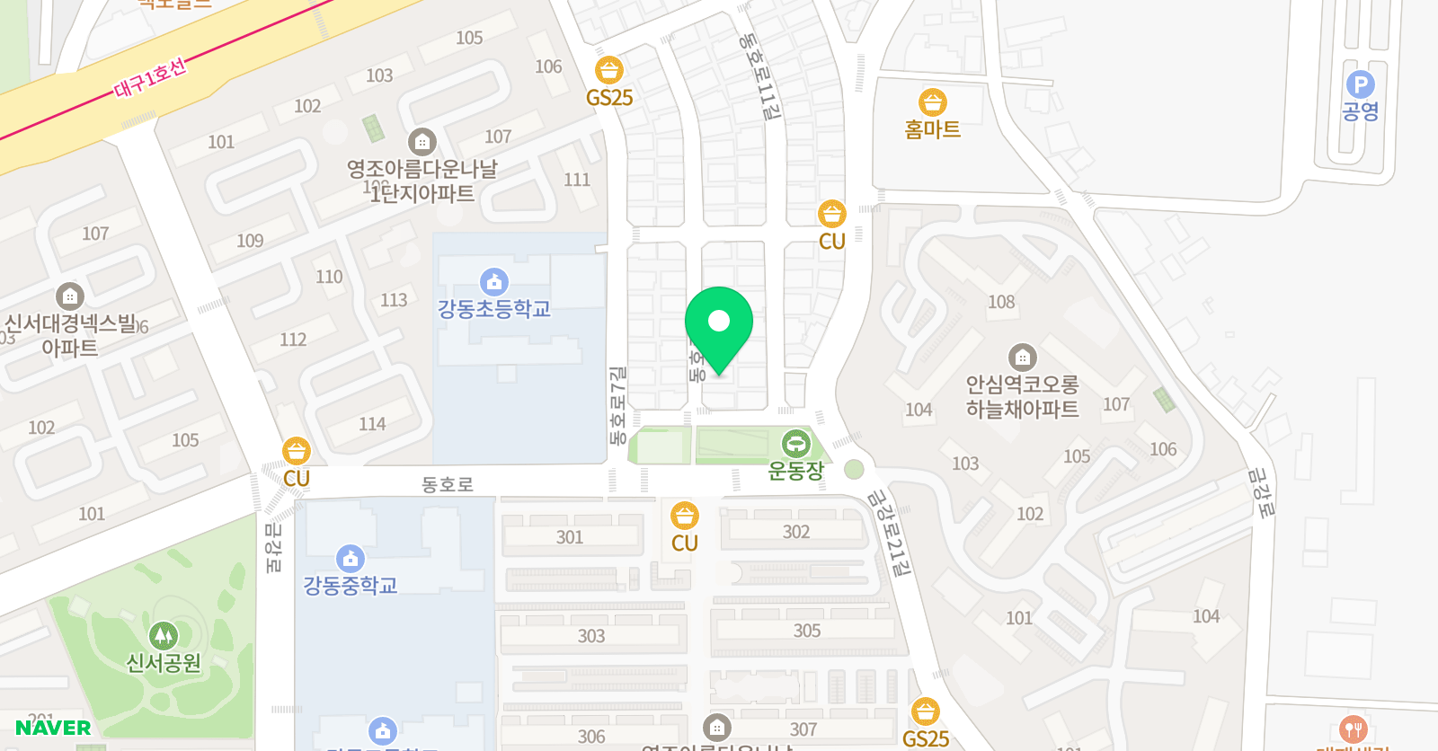 아소비 대구 강동초점 위치