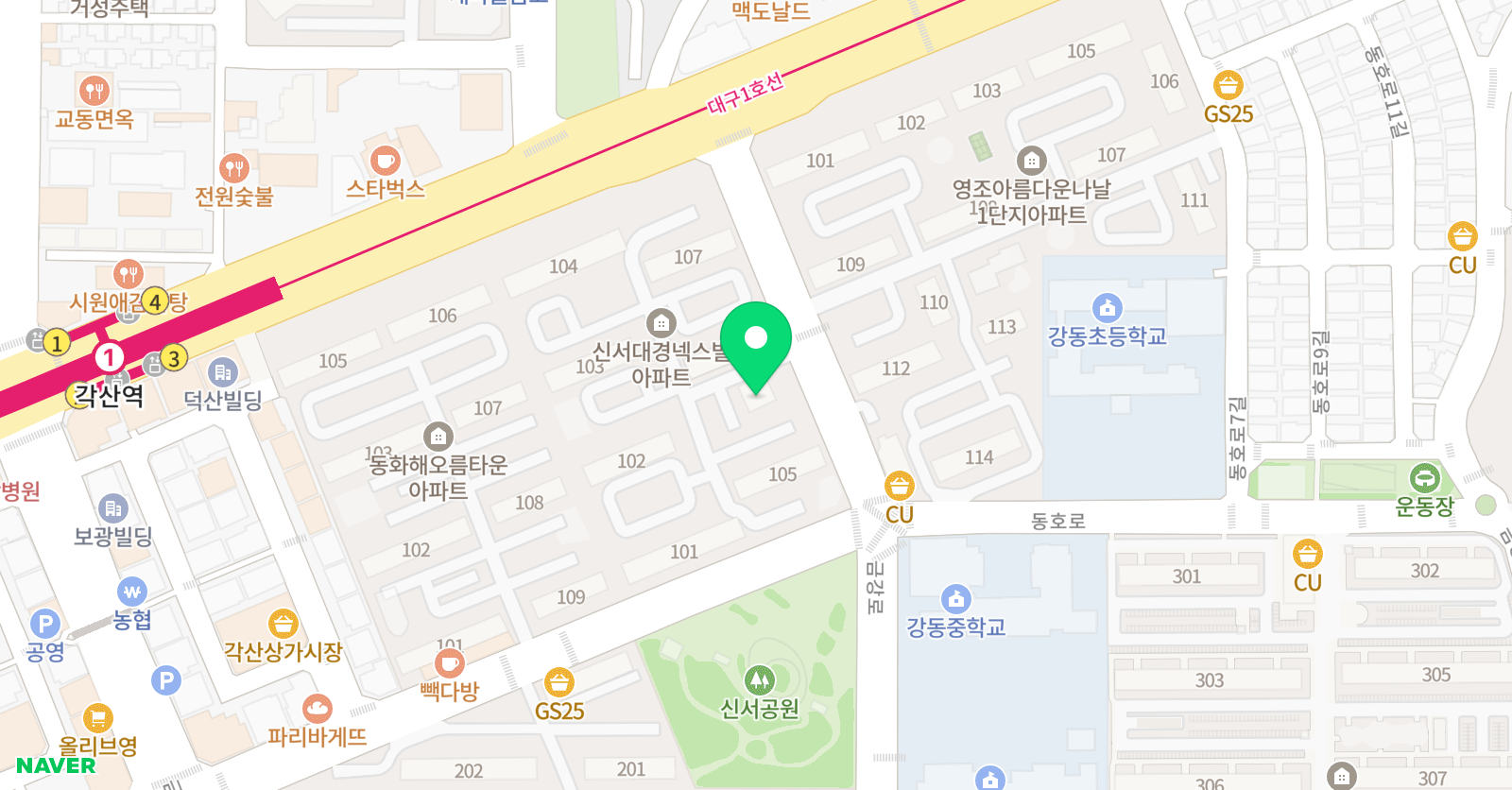 천마 태권도 위치