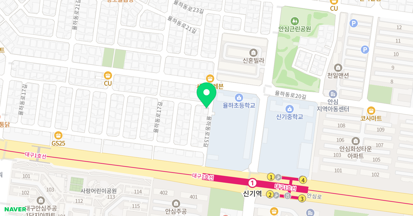 율하 수학교습소 위치
