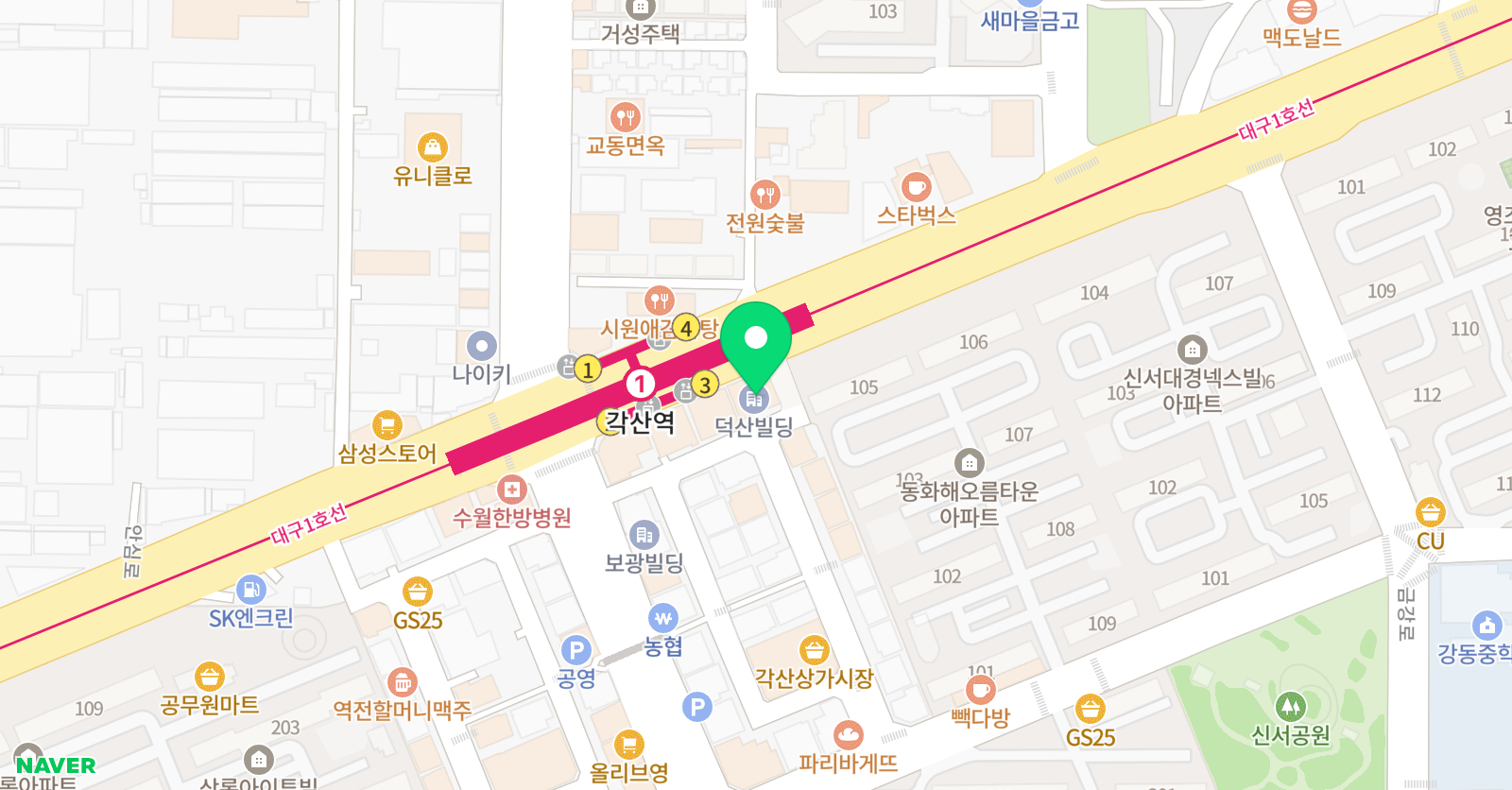 이즈 실용음악학원 동구원 위치