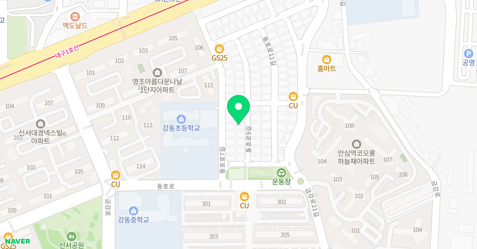 빨간펜 수학의달인 강동초점 위치