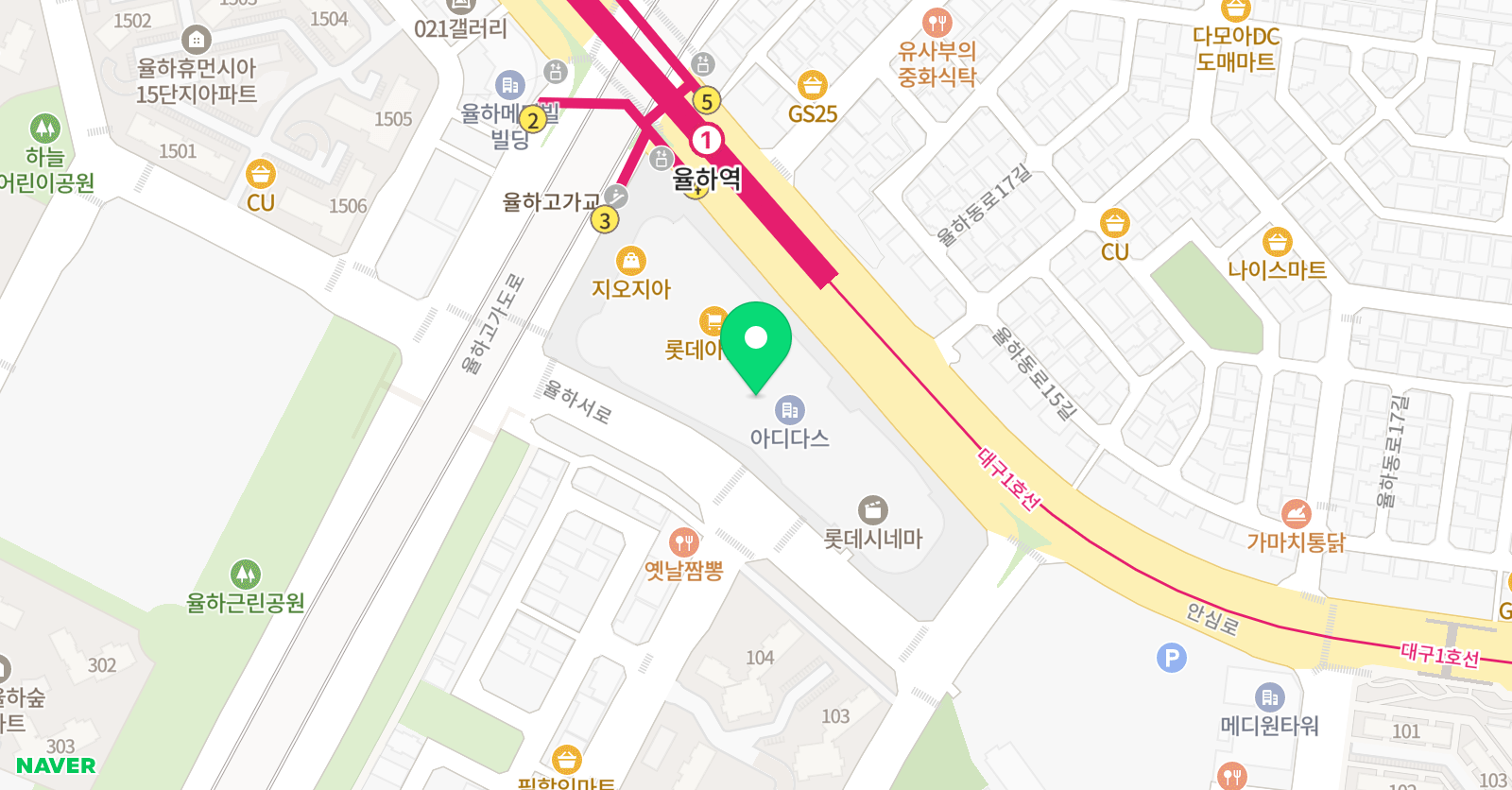 위고축구클럽 대구롯데마트율하점 위치