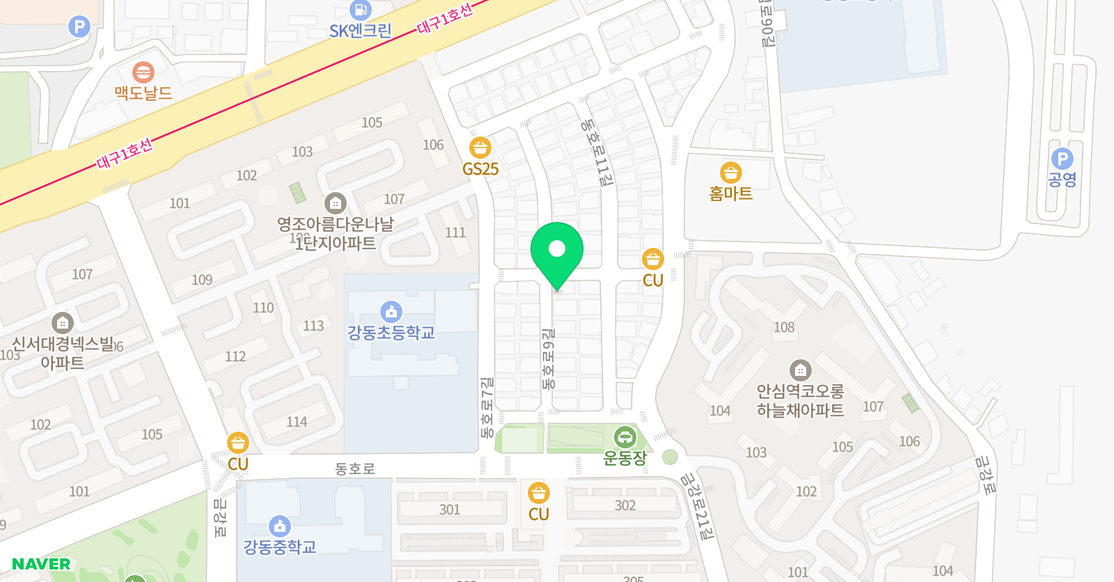 동호효성피아노 음악학원 위치