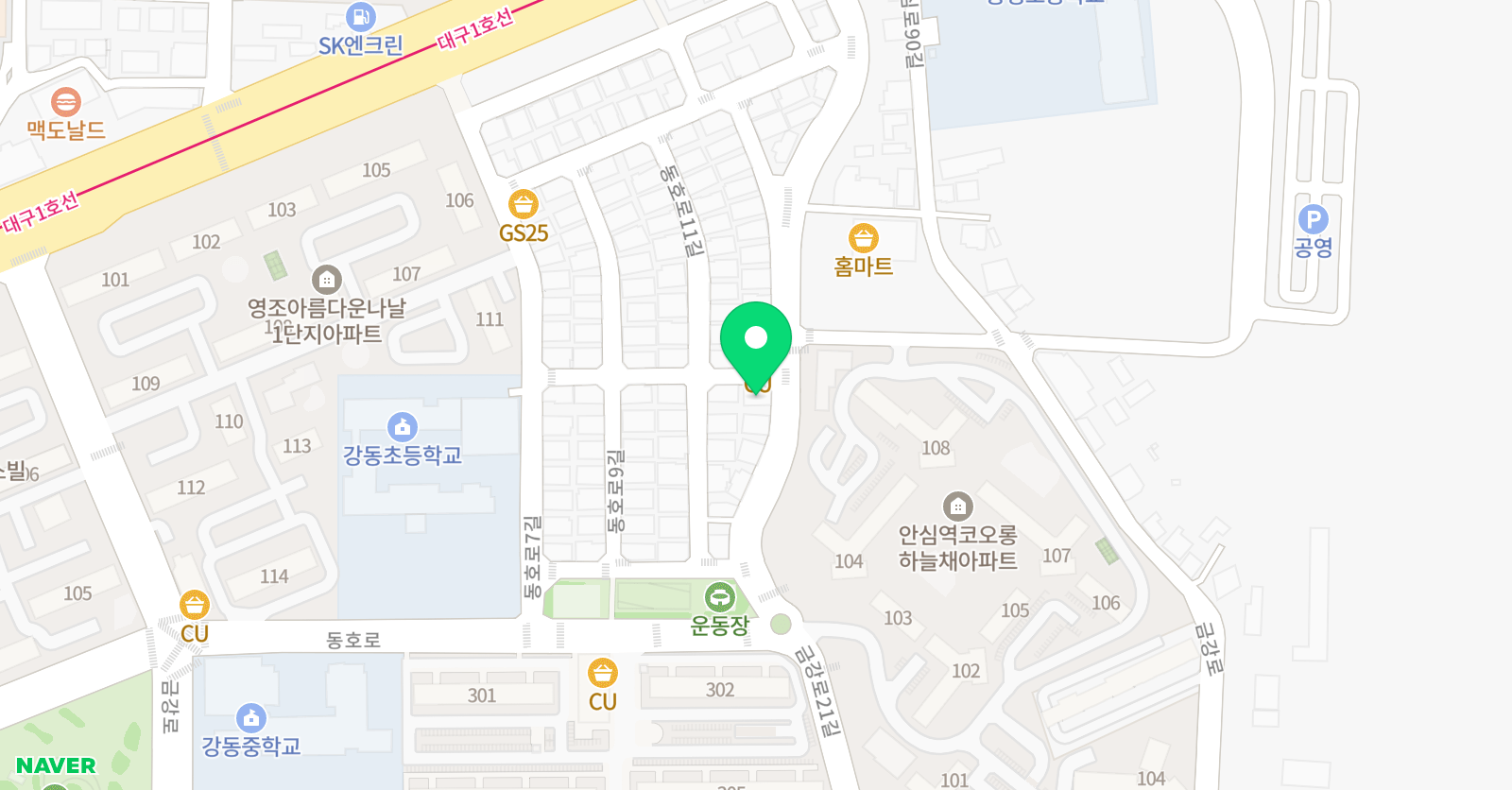 바른 수학 위치