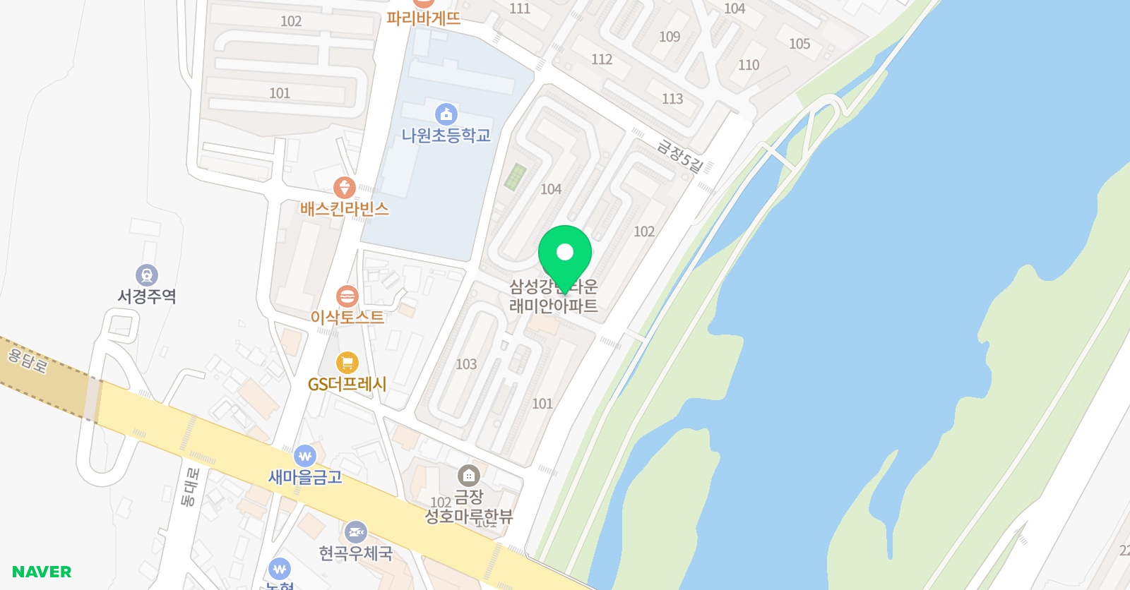 삼성 영어학원 금장교실 위치
