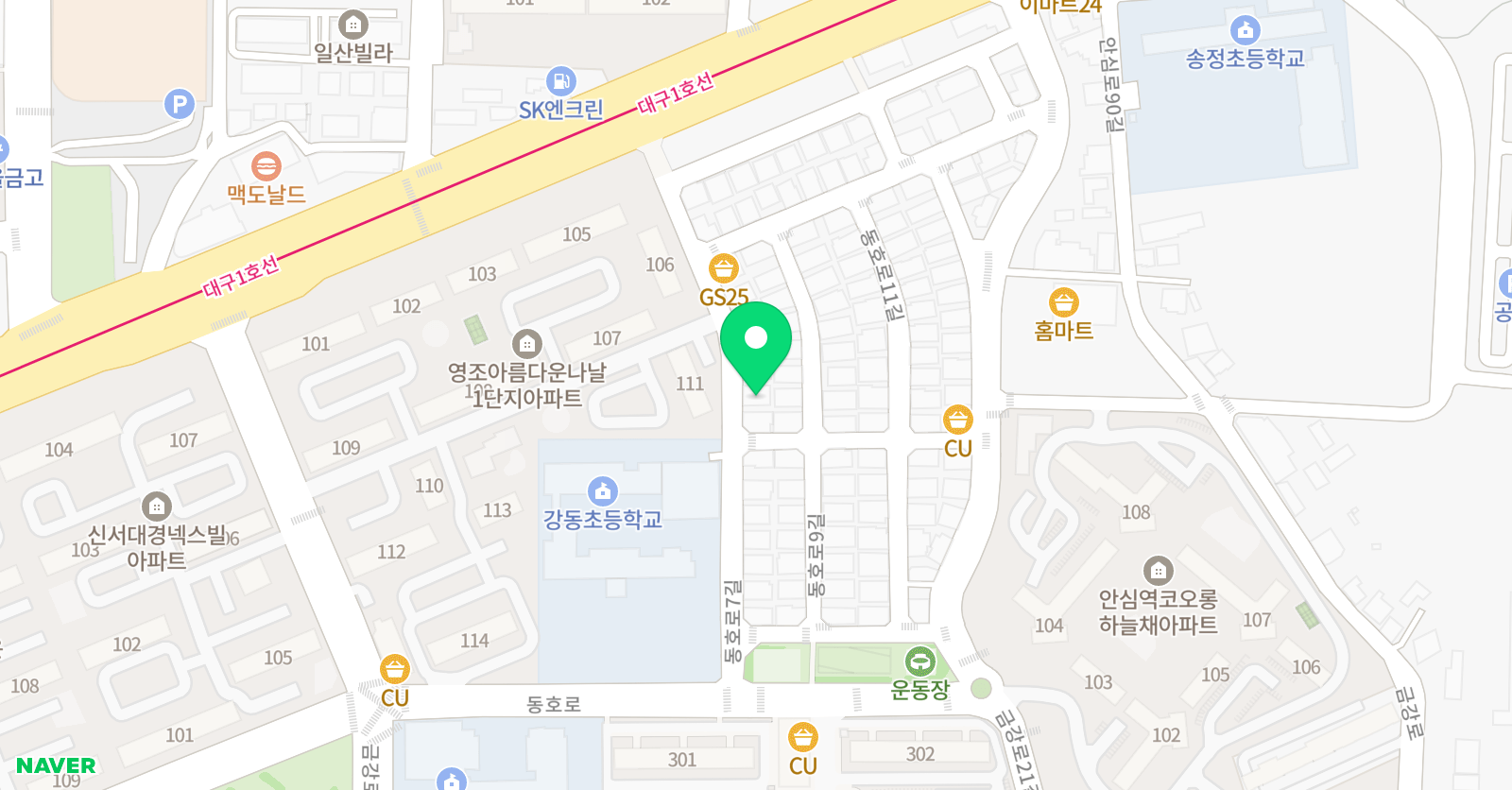 뮤엠영어 동호교습소 위치