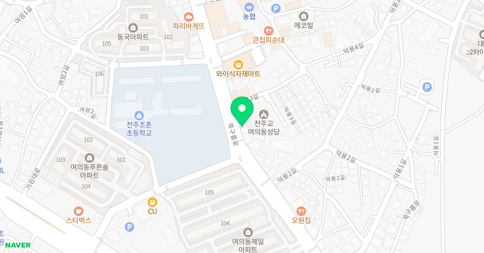 윤선생영어숲 전주조촌학원 위치