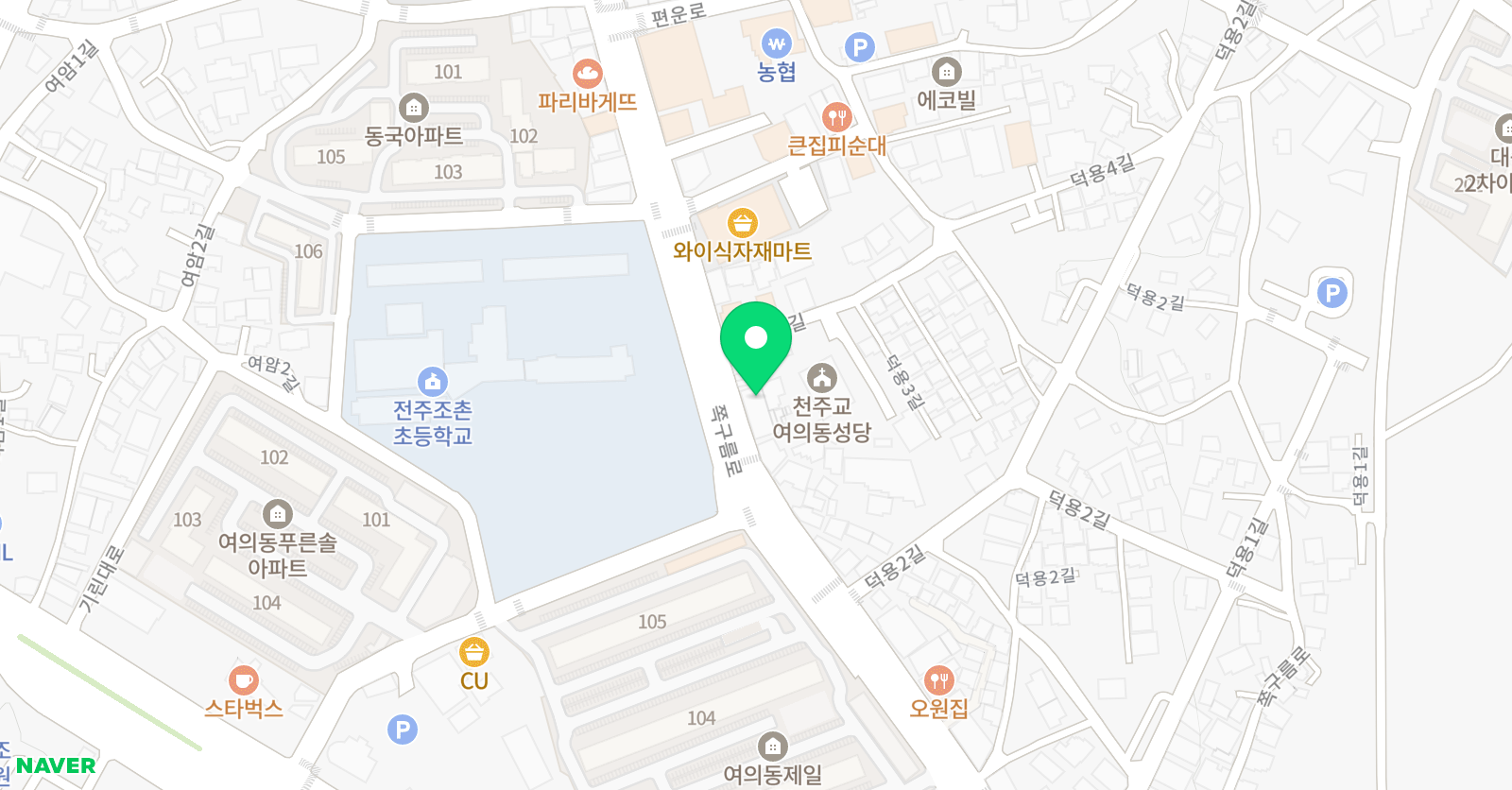 동산이지 수학영어학원 위치