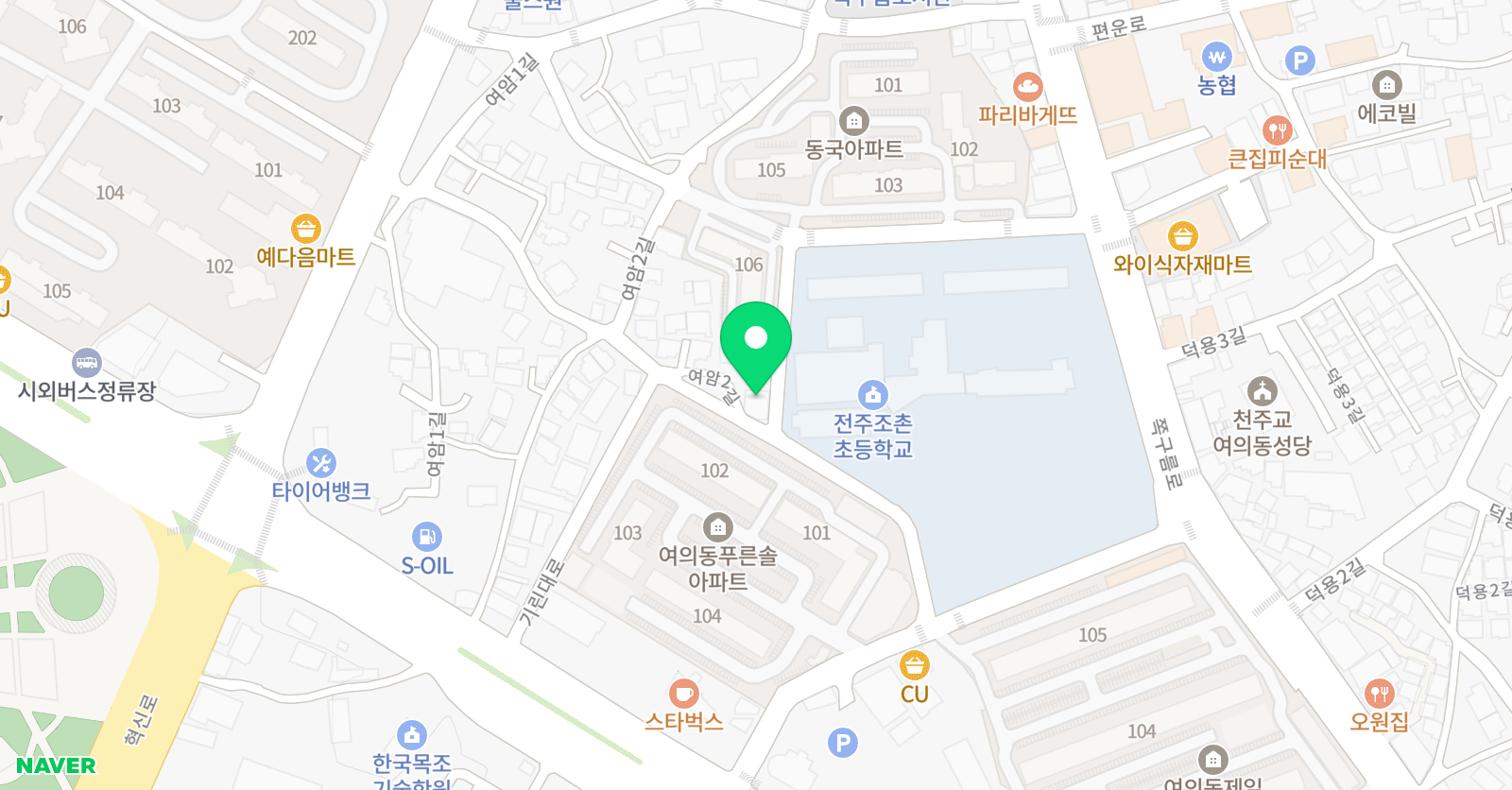 튼튼 영어 스마트해법 수학 전주조촌점 위치