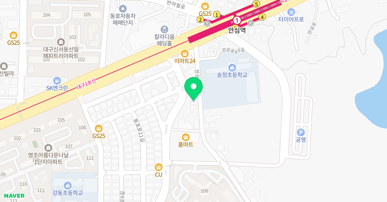뮤엠 영어 송정점 위치
