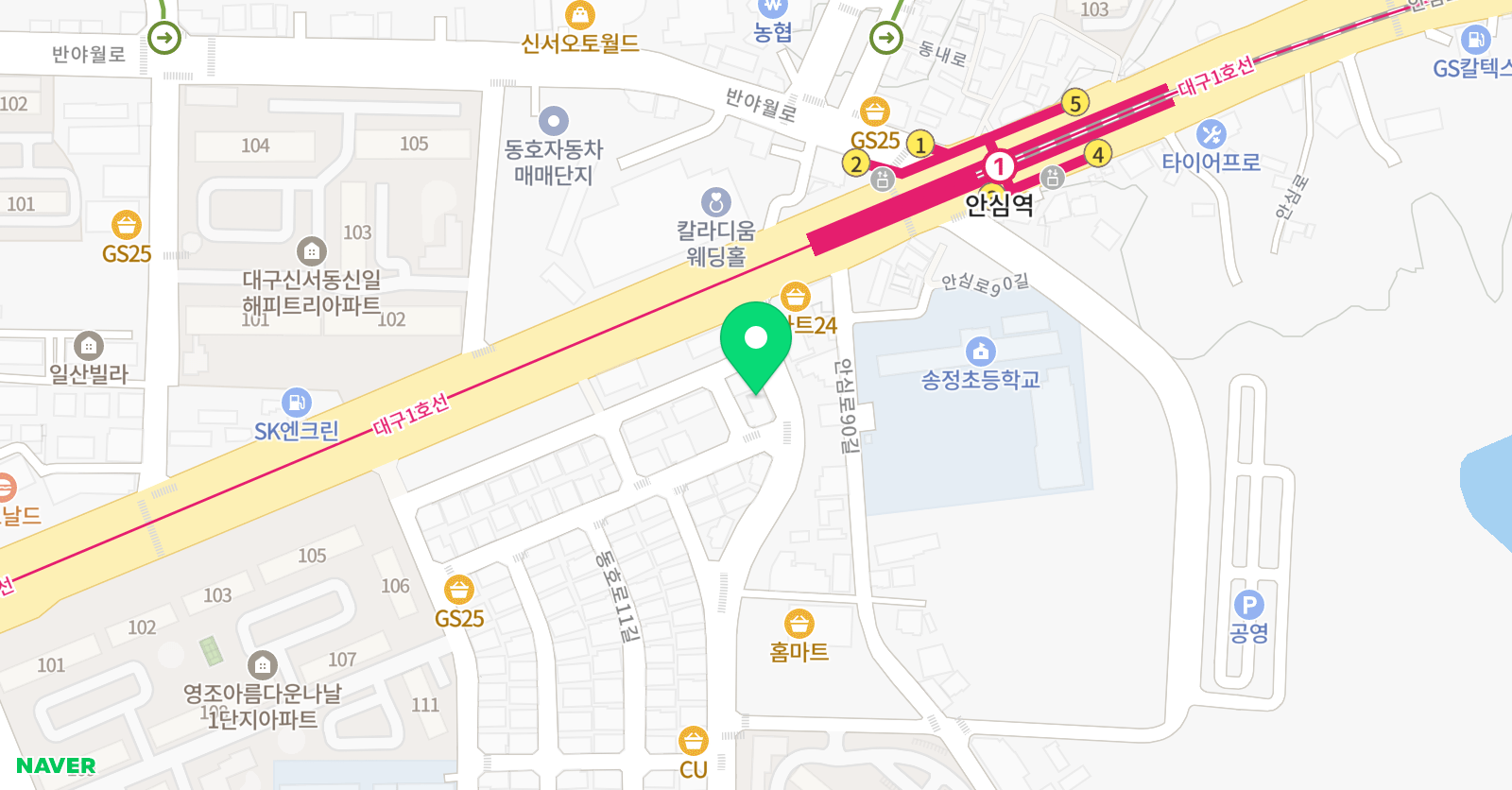 레인보우 음악 줄넘기 위치