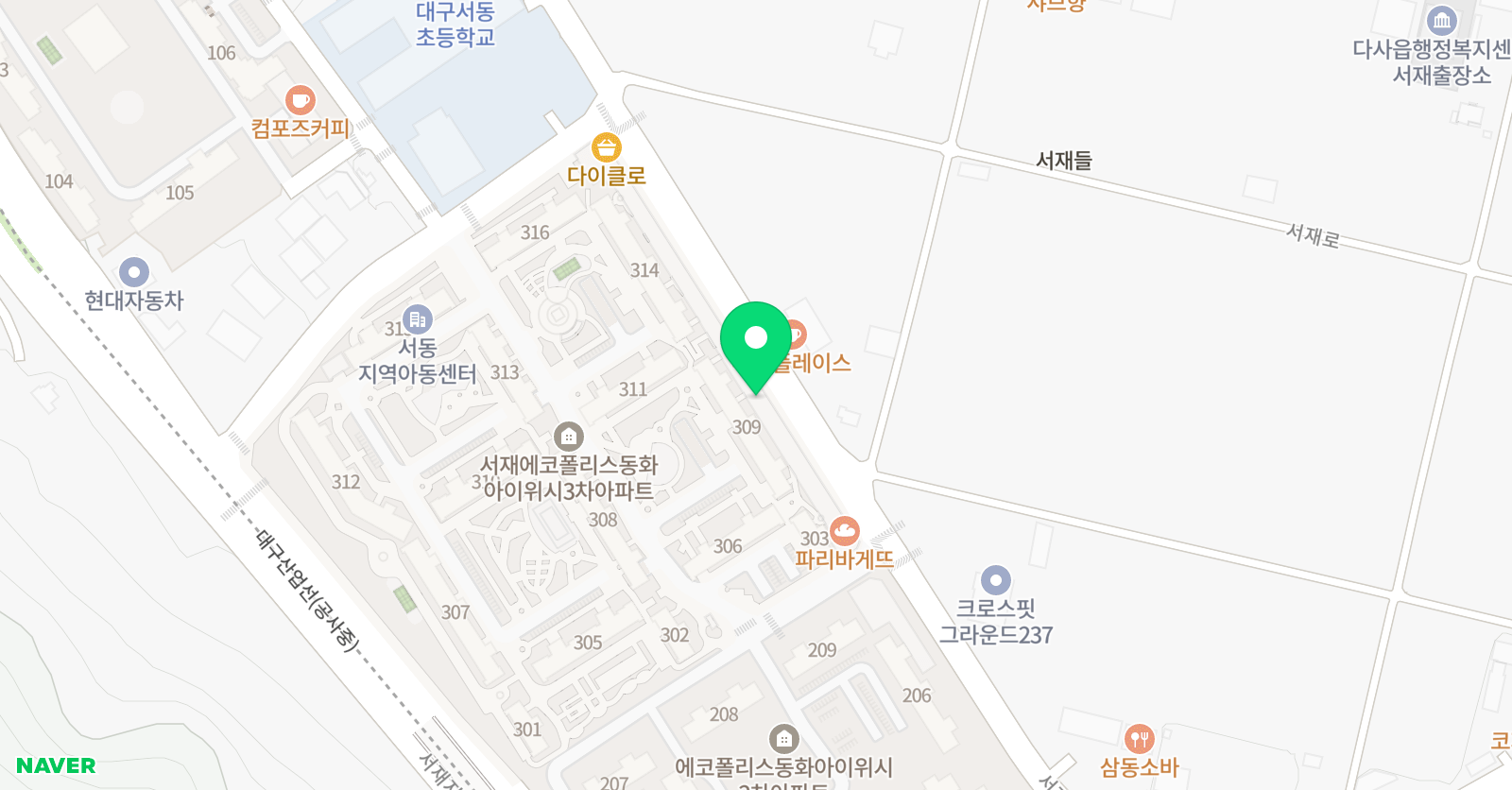 소리나무 피아노음악학원 위치