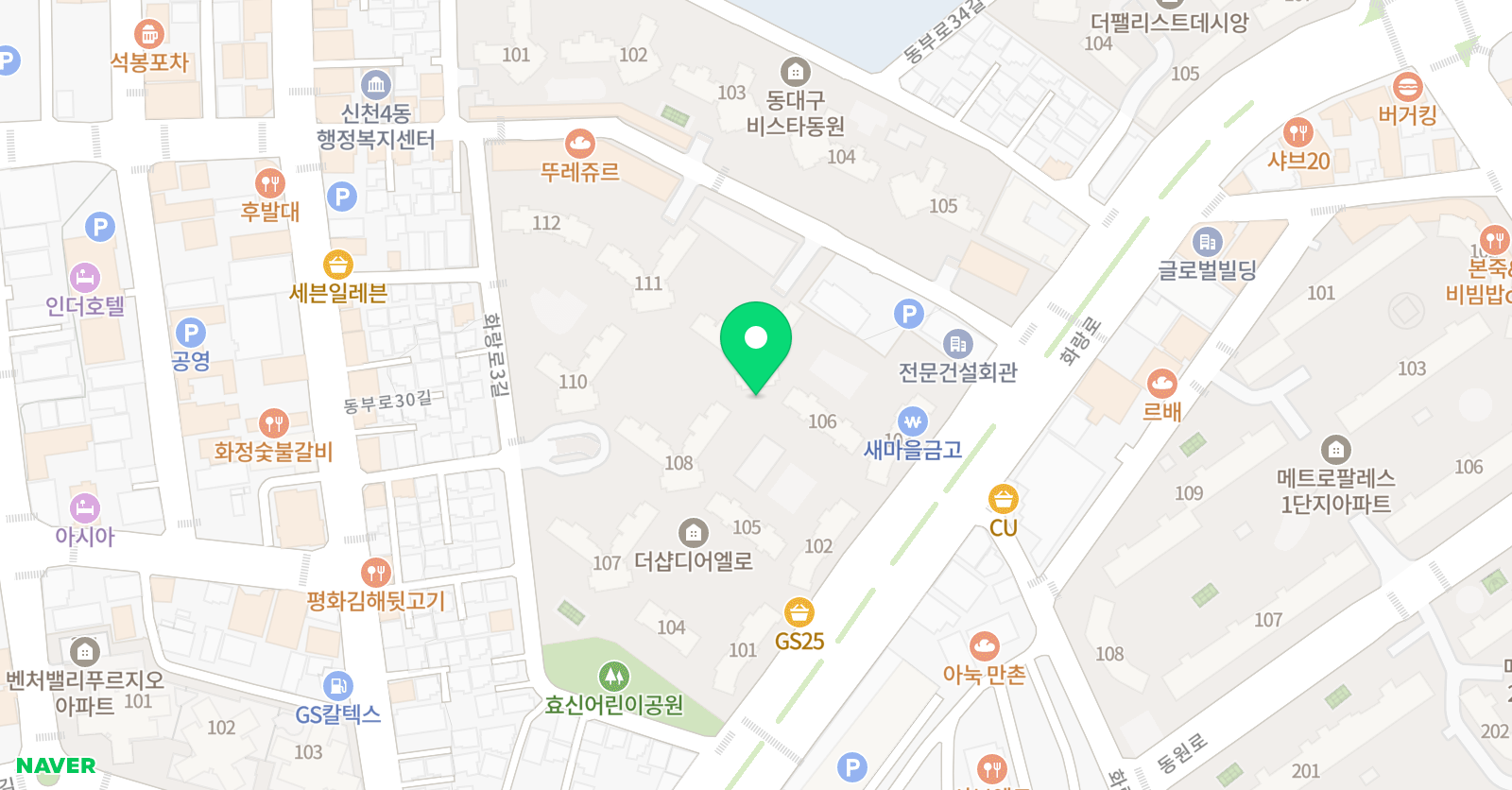 우리말해 더샵디어엘로점 위치