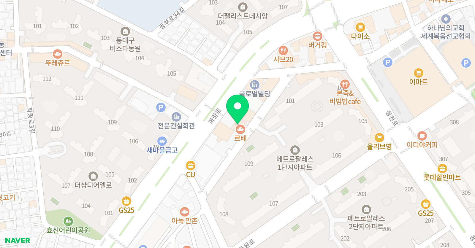동화세상에듀코 수성만촌점 위치