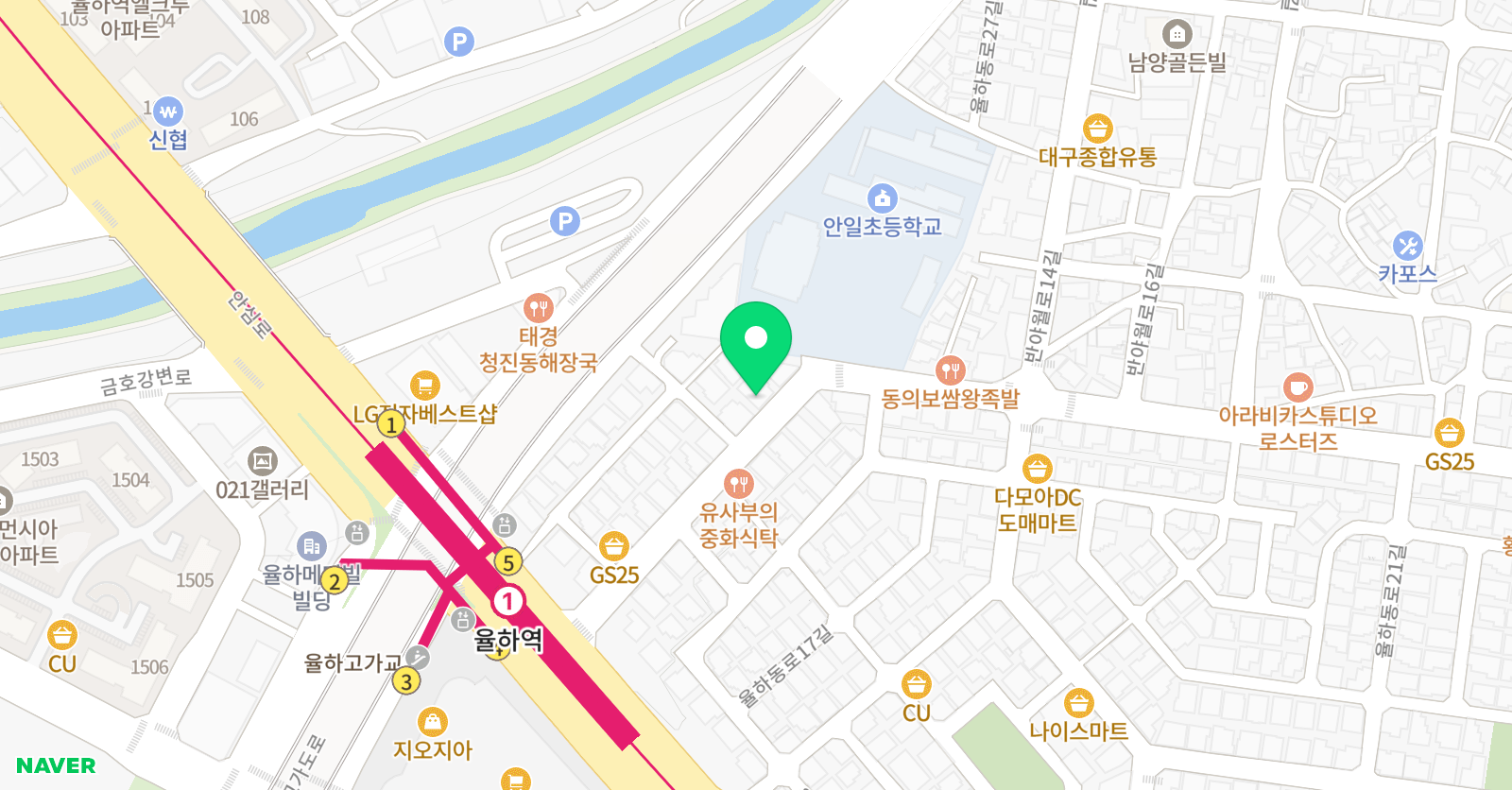스마트해법 수학 안일초점 위치