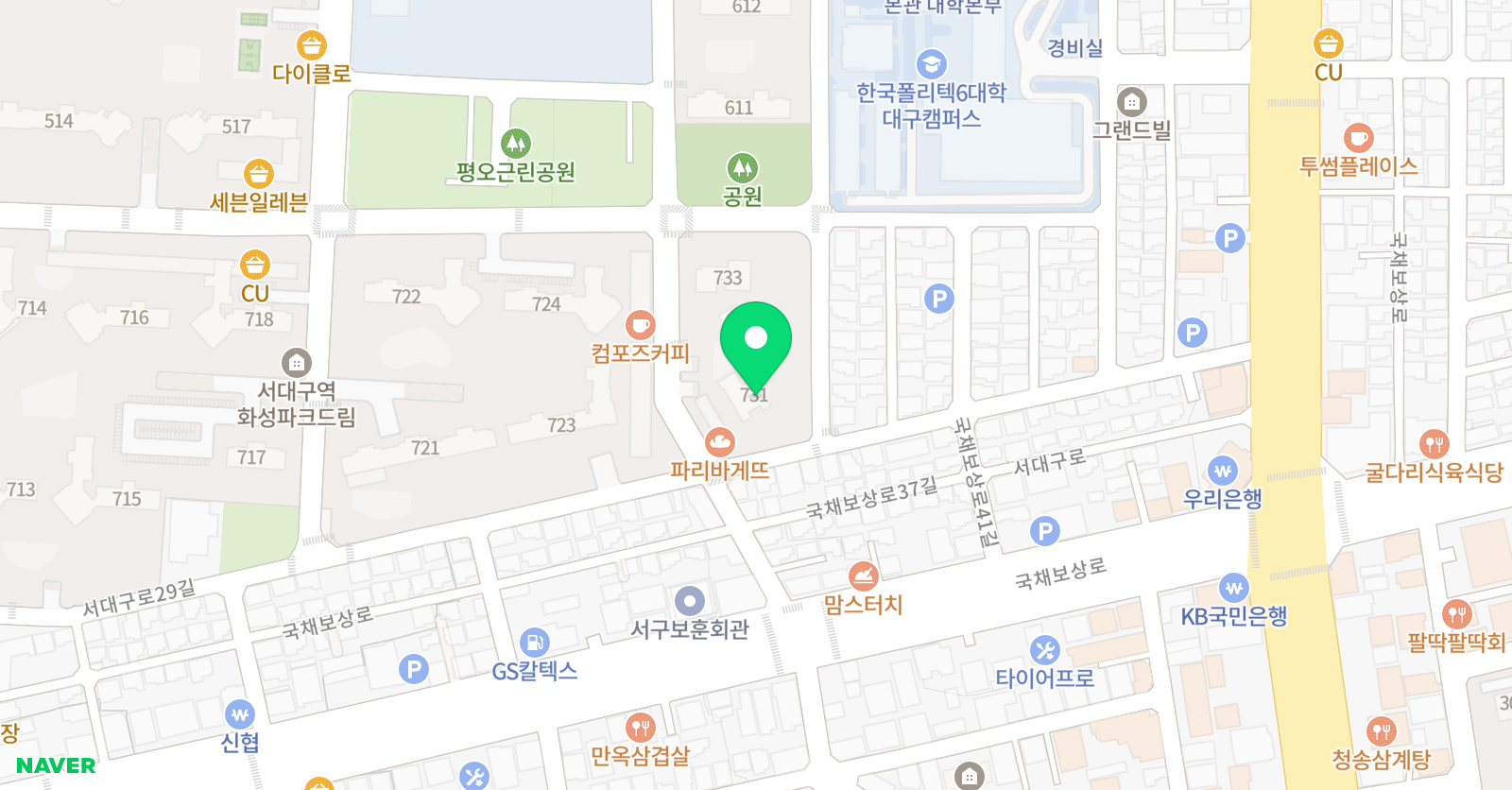 기탄사고력교실 서대구역화성파크드림점 위치