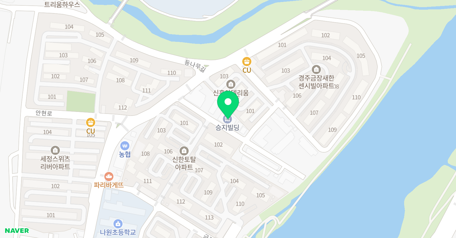 금빛나래 태권도 위치