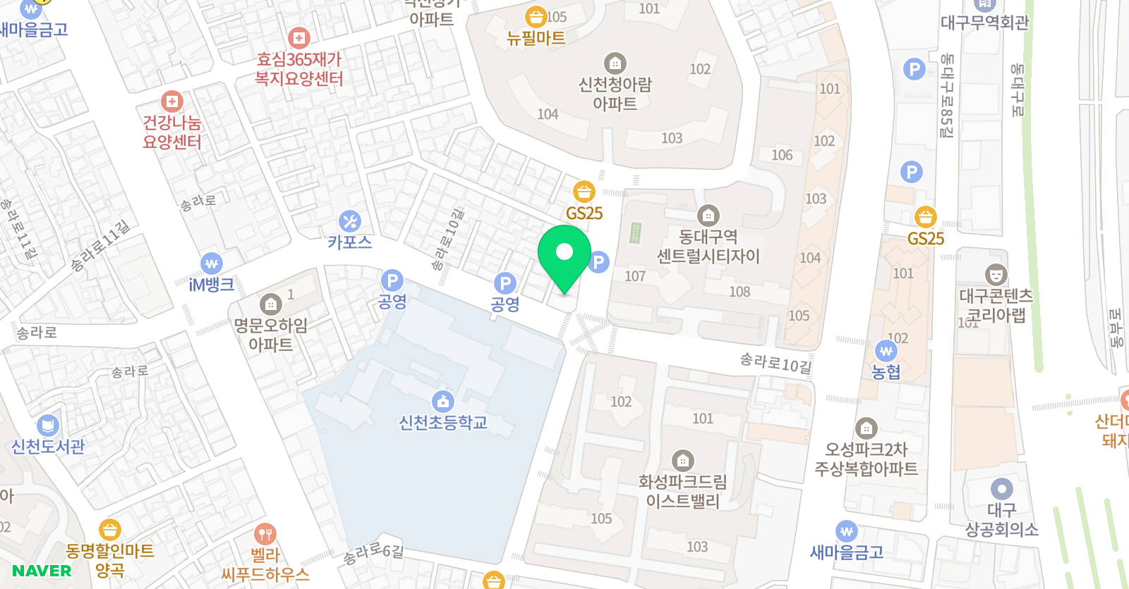 뮤엠영어 신천초NEST 위치