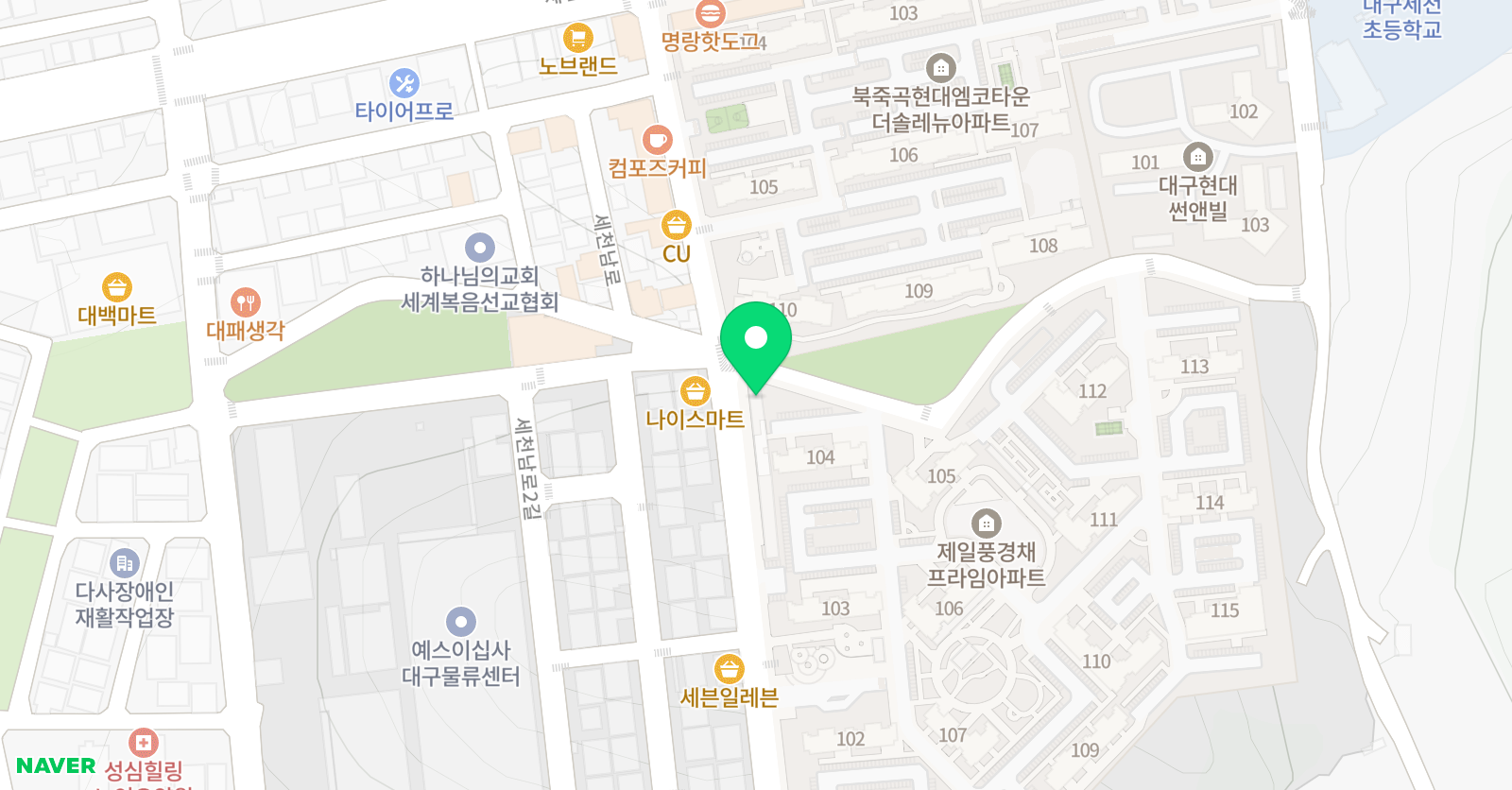 용인대석사 태권도 위치