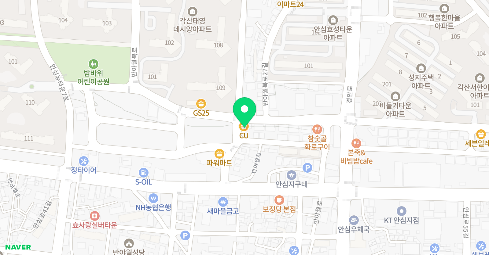 삼성 영어셀레나 각산 학원 위치