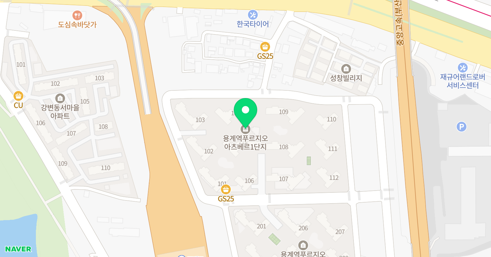 링키홈 용계역푸르지오 아츠베르점 위치