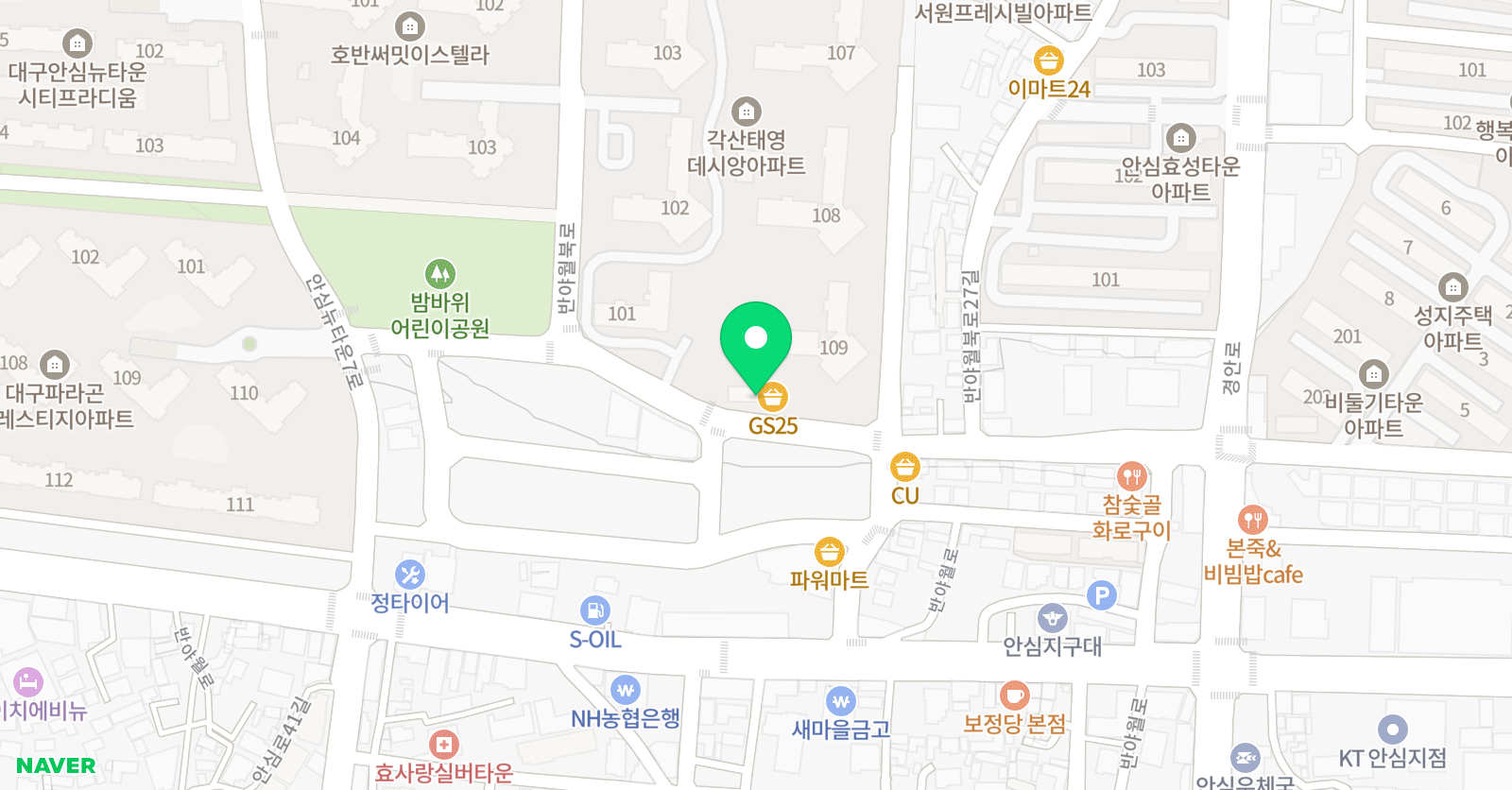 베스트 태권도장 1관 위치