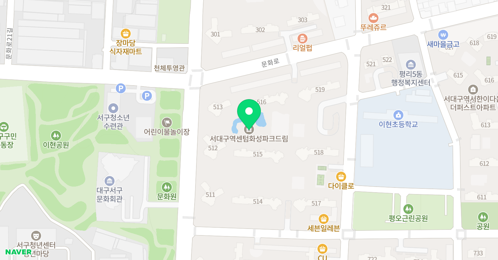 미래엔영어수학학원 센텀화성파크드림점 위치