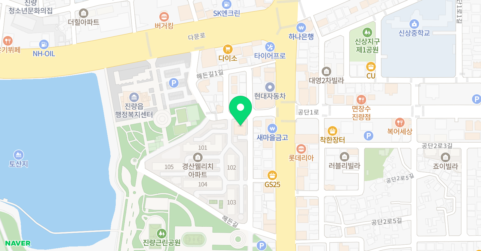 용인대 MTA 태권도 위치