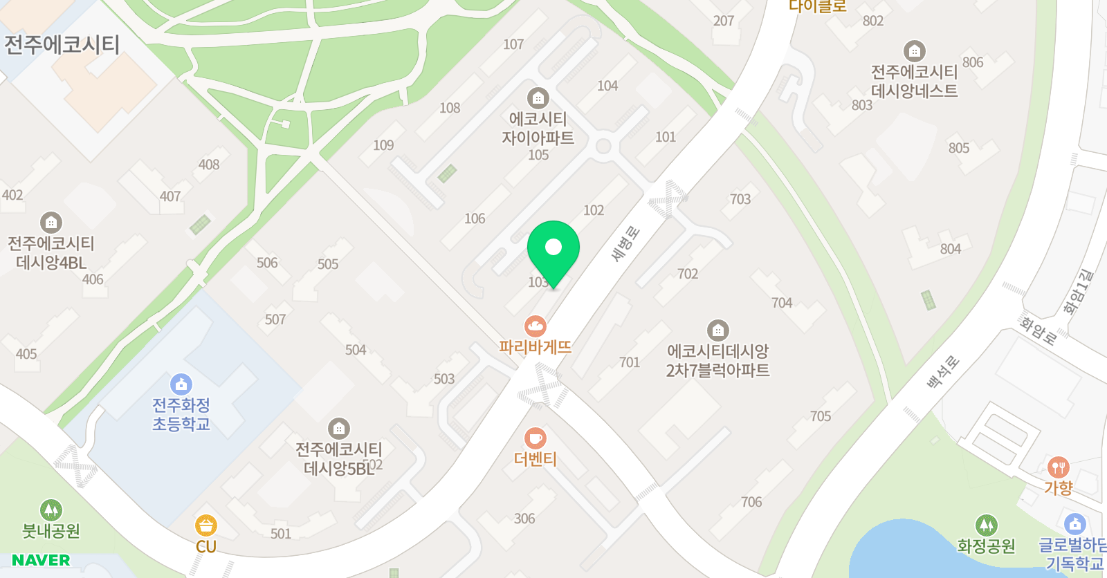 에코시티해법영어도쌤리더수학학원 위치