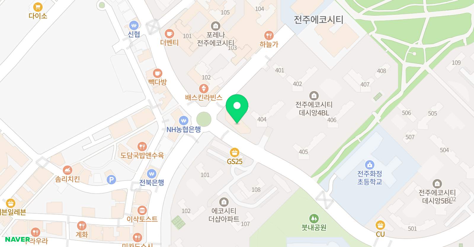 재능교육 전주에코학습센터 위치