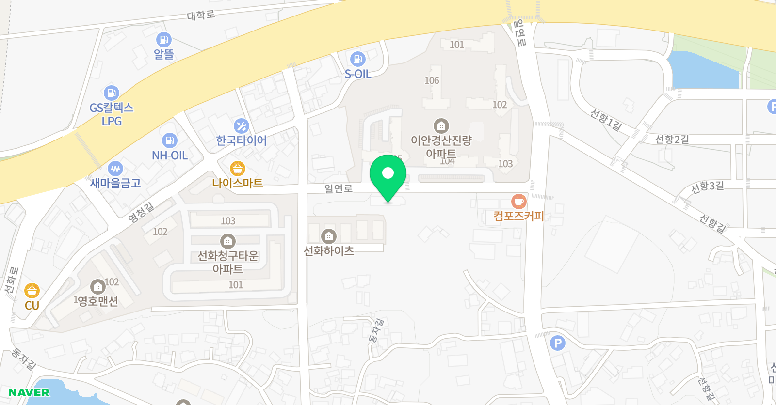 진량스마트 학원 위치