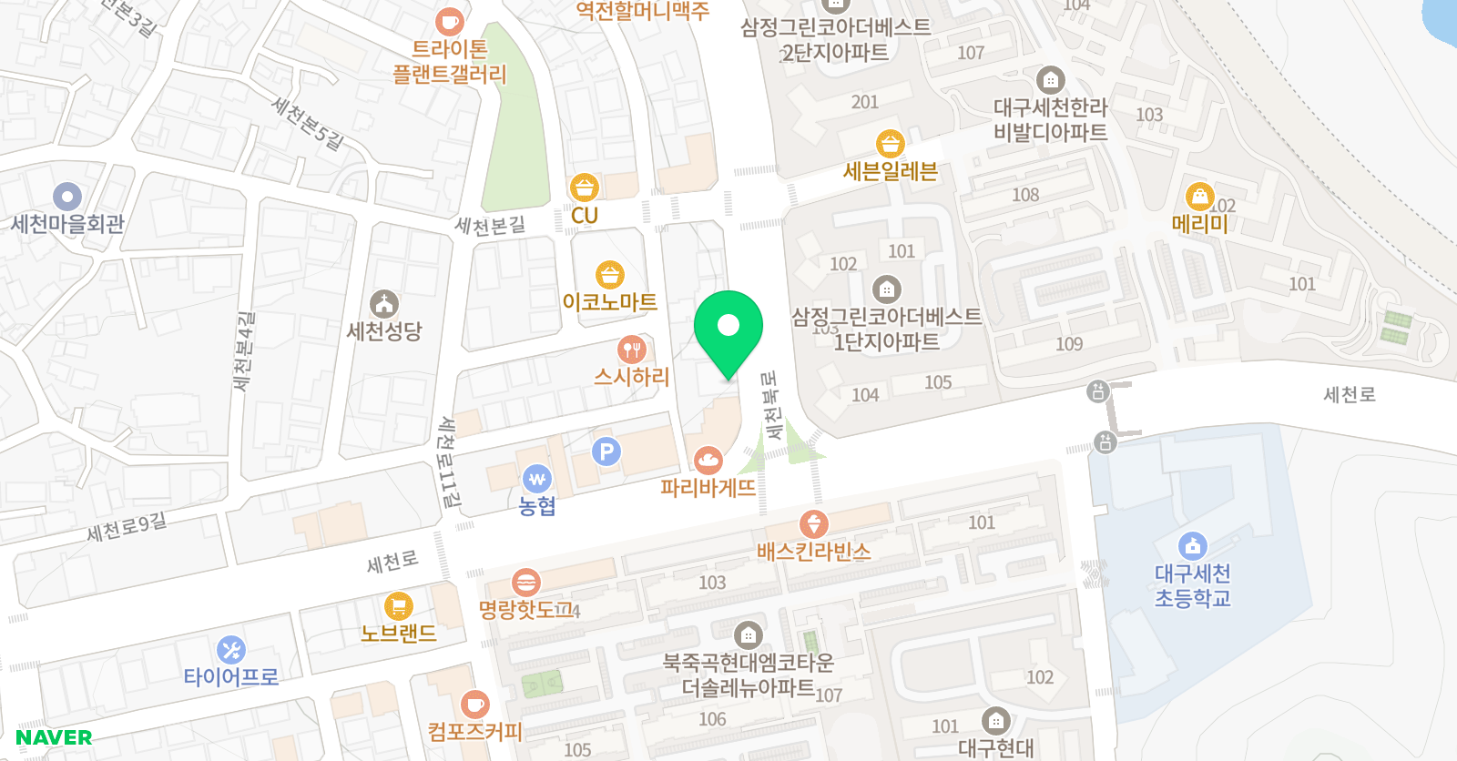 GnB 어학원 세천캠퍼스 위치