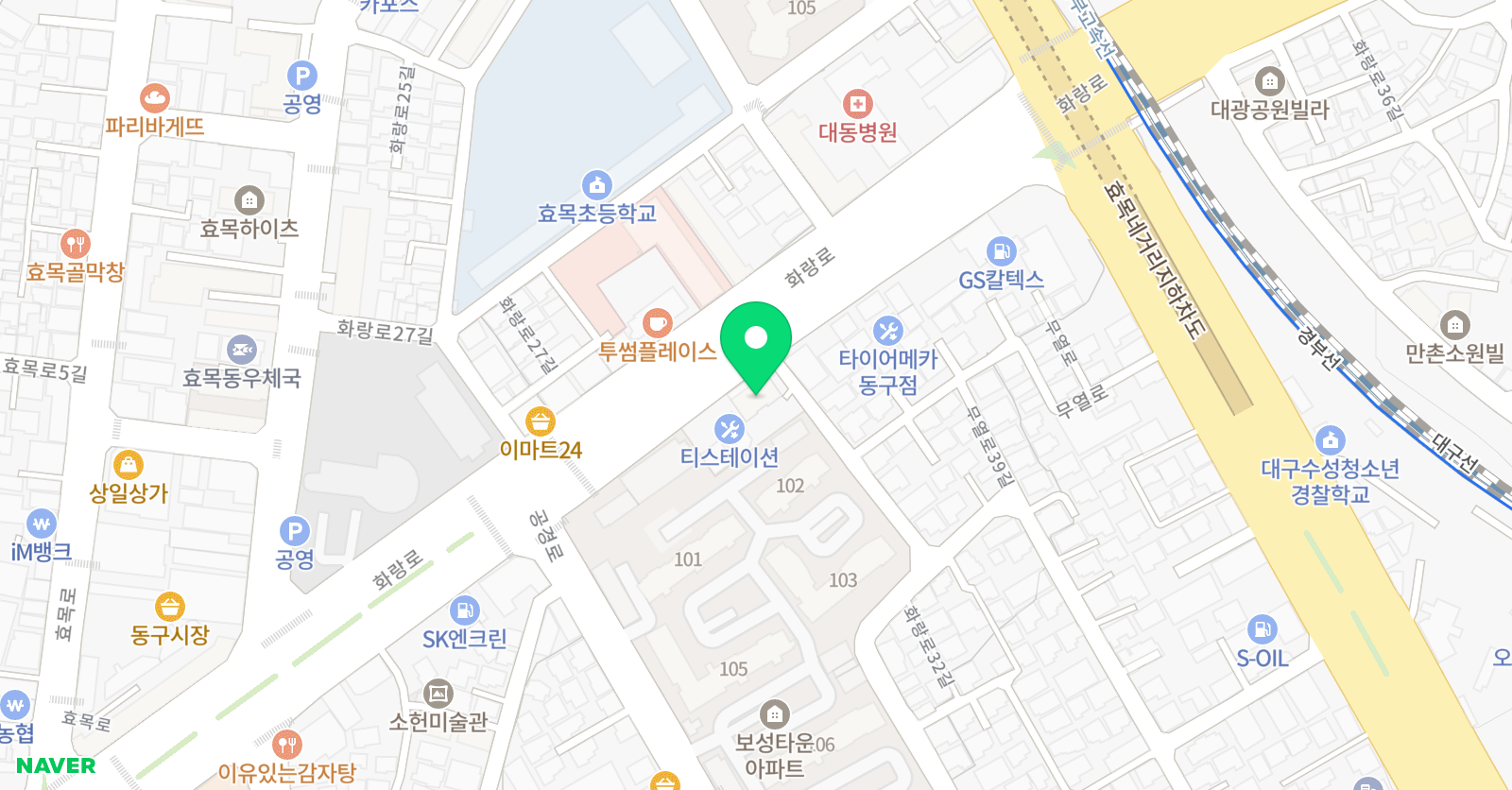 블루밍아트미술학원 만촌효목점 위치