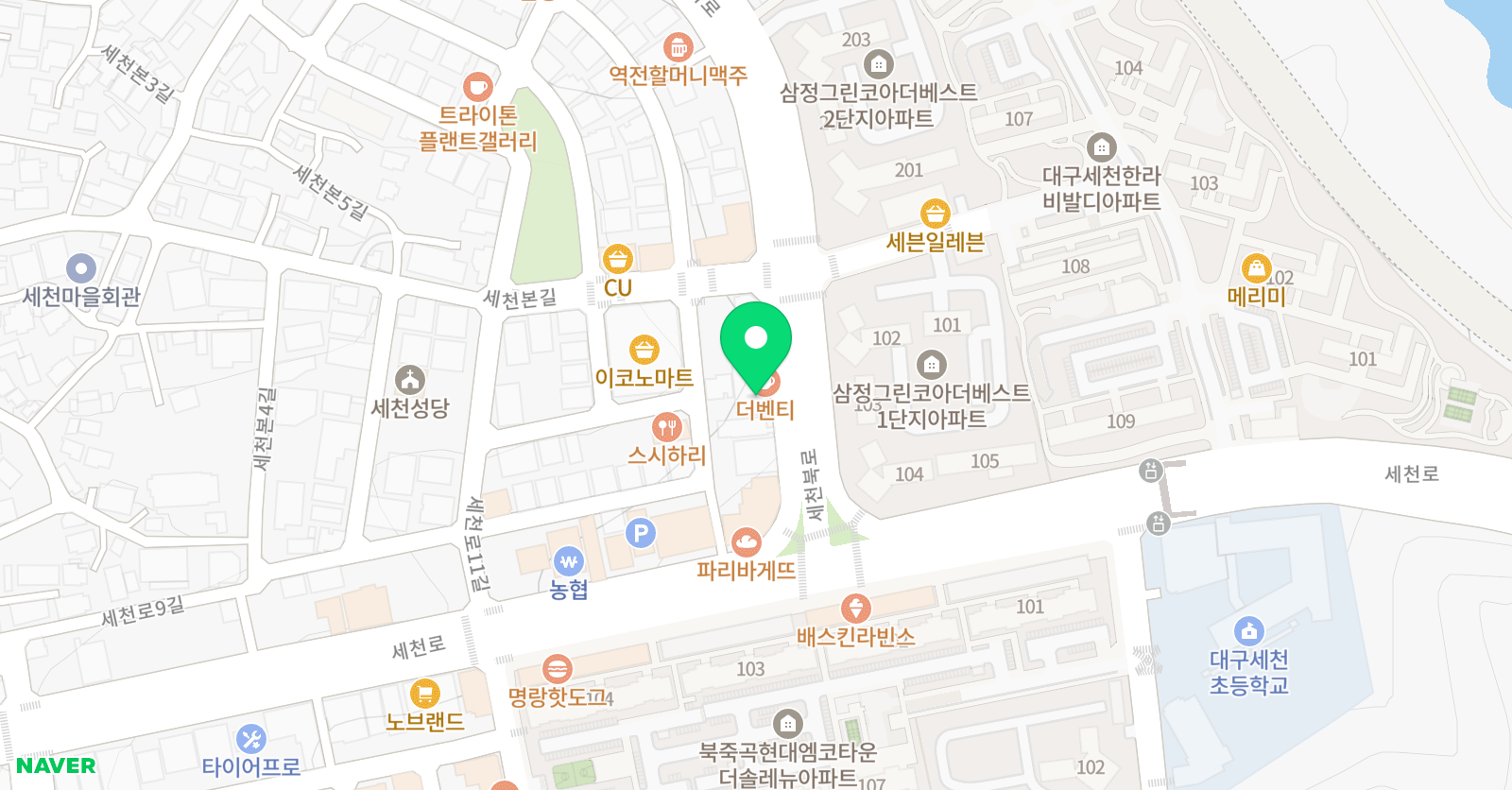 윤선생 영어숲 세천점 위치