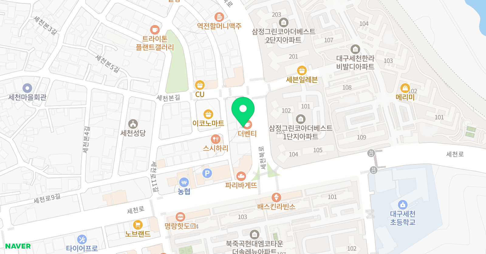 스마트해법 수학 대구세천초점 위치