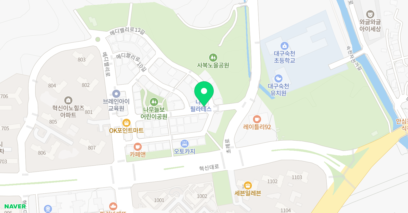책나무 숙천 독서학원 위치