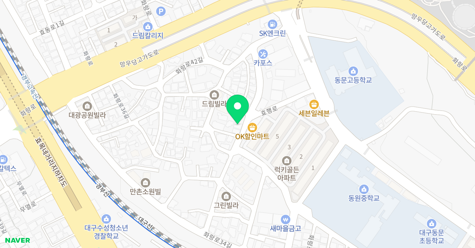 빨간펜수학의달인 만촌1동점 위치