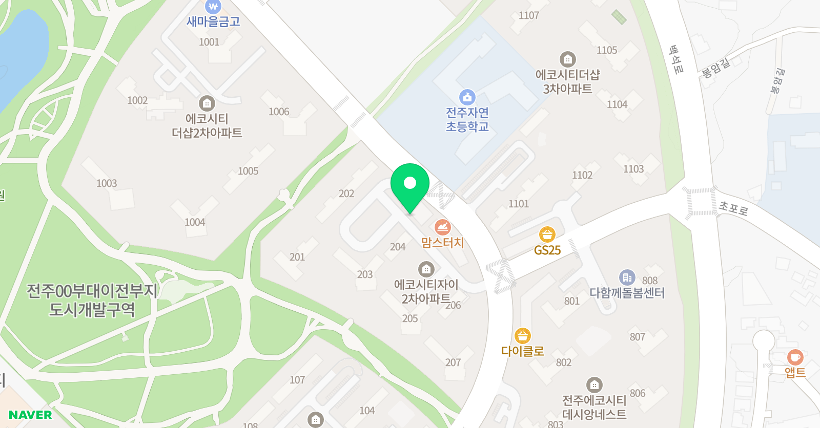 PDI 국제어학원 에코캠퍼스학원 위치