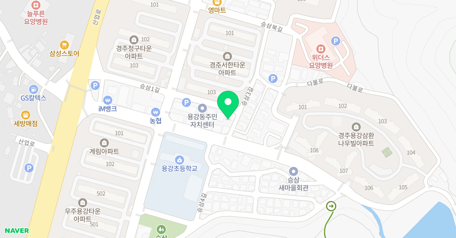 지앤비 영어전문학원 용강캠퍼스 위치