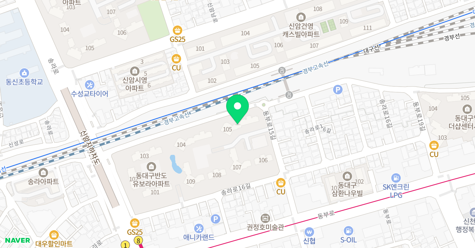 빨간펜 수학의달인 침산점 위치