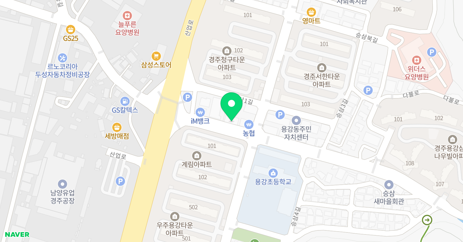 푸르넷 공부방 용강점 위치