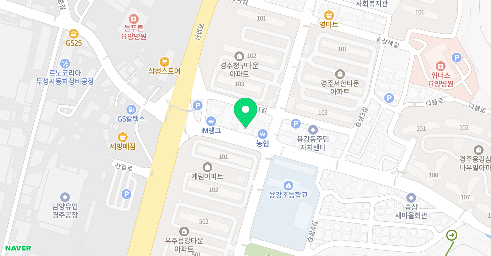 윤선생 영어학원 경주용강 위치