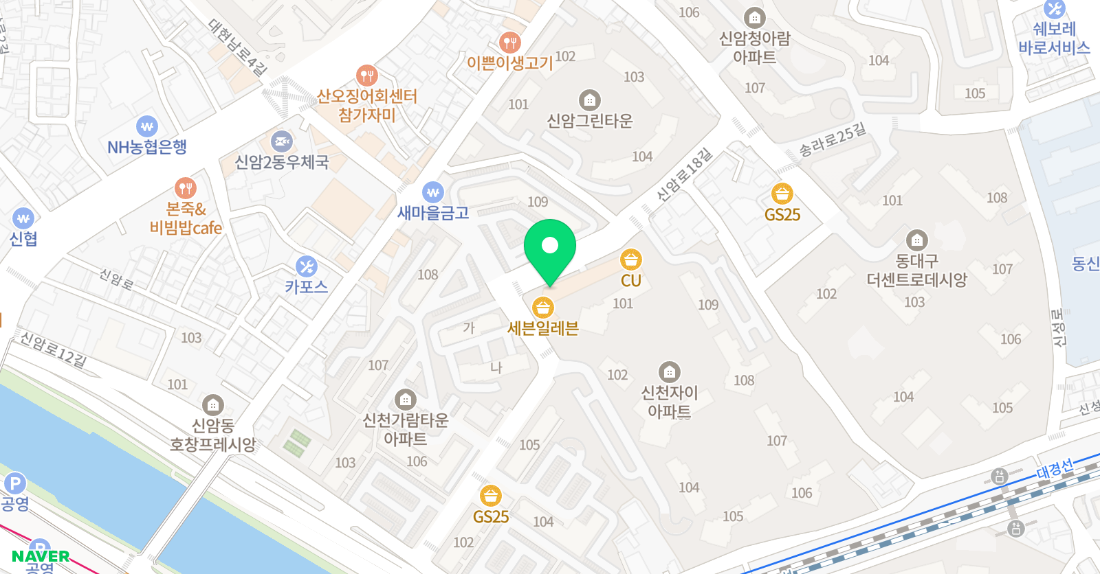휴아뜰리에 미술 위치