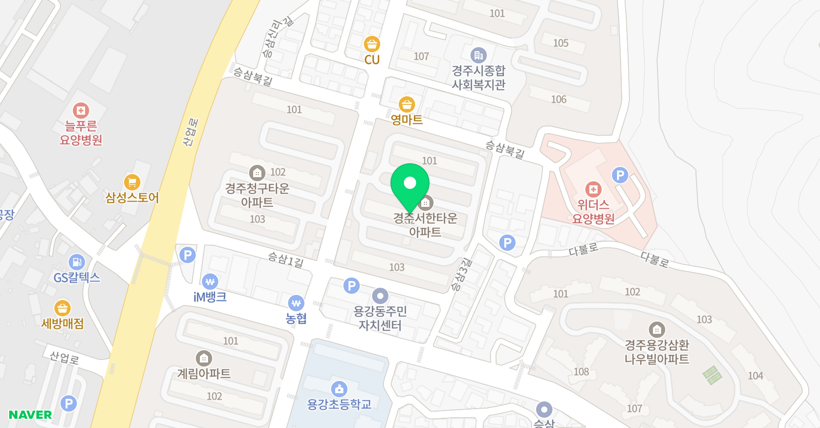 아소비 경주용강초점 위치