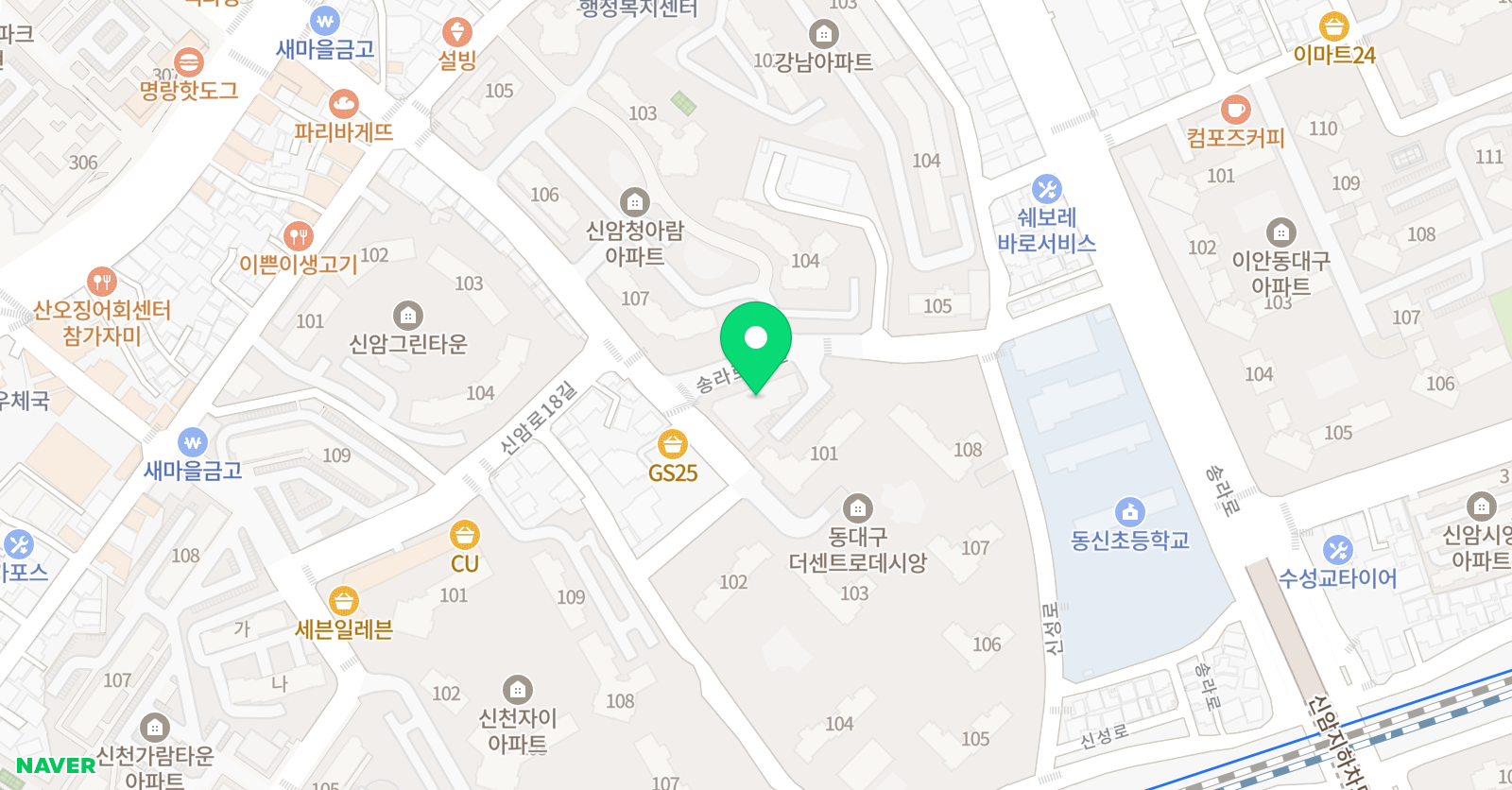 스마트해법영어 더센트로데시앙점 위치