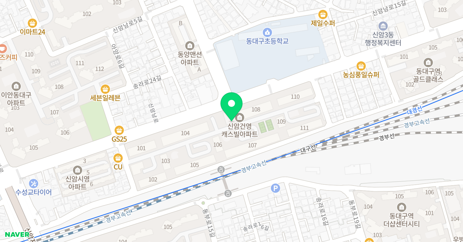 뮤엠영어 동대구초캠퍼스 위치